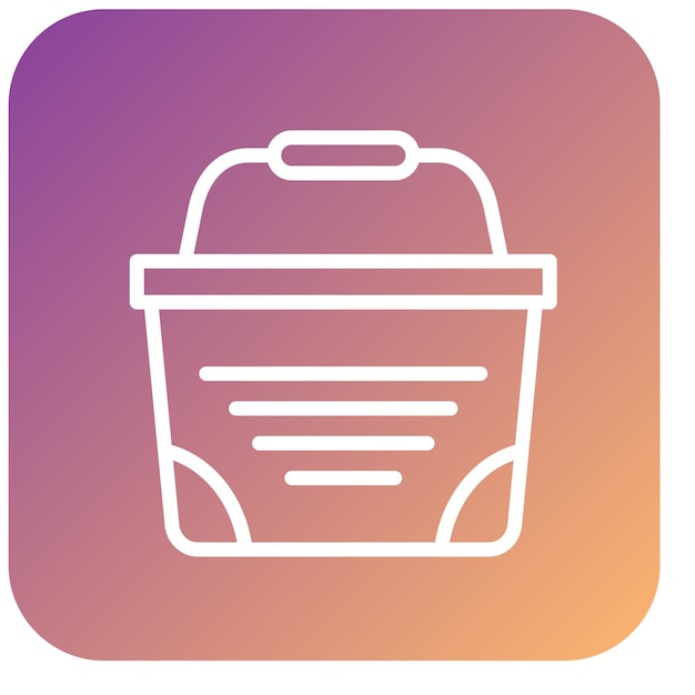 Estilo del icono de la canasta de diseño vectorial