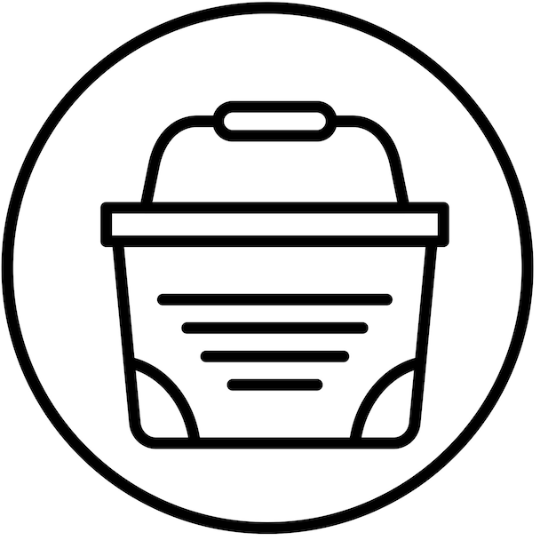 Estilo del icono de la canasta de diseño vectorial
