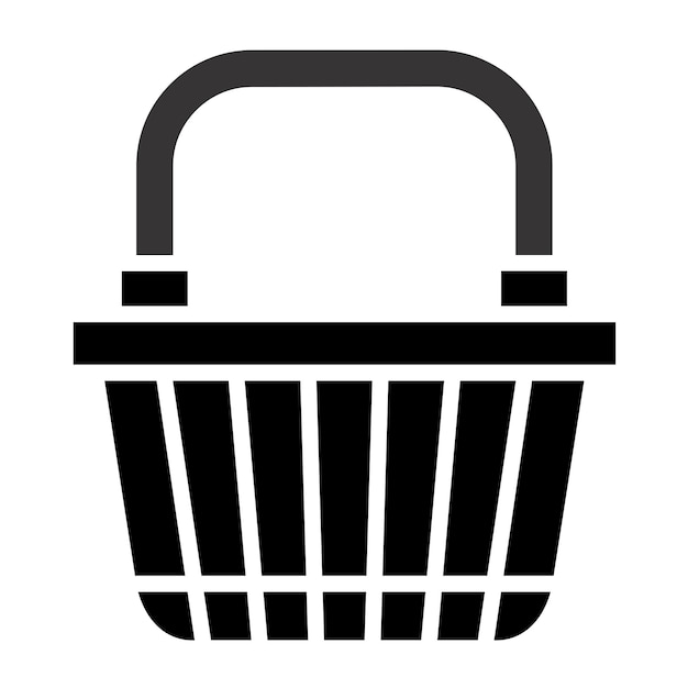 Estilo del icono de la canasta de diseño vectorial