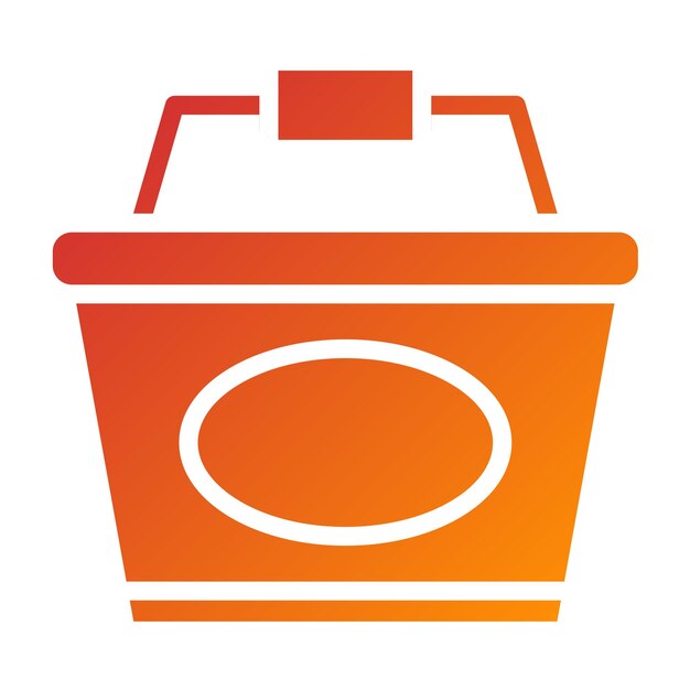 Estilo del icono de la canasta de diseño vectorial