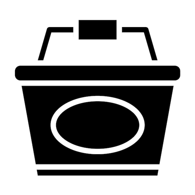 Estilo del icono de la canasta de diseño vectorial