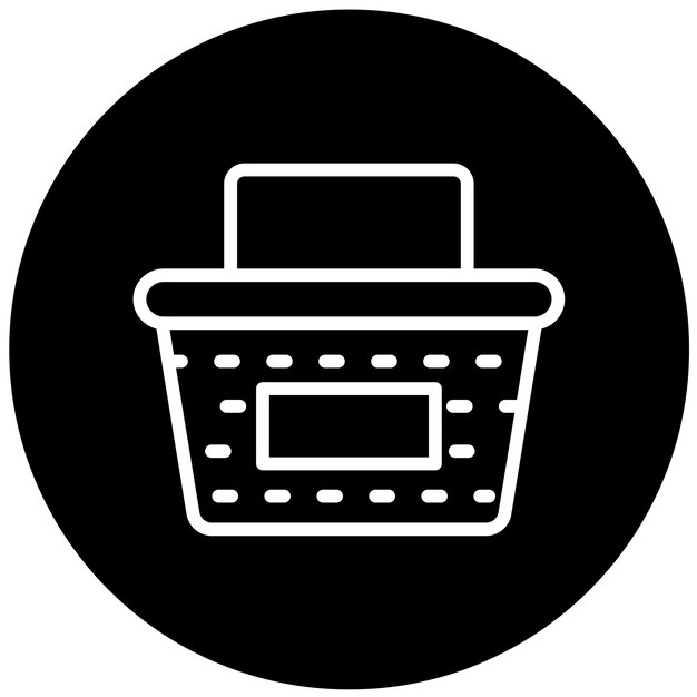 Estilo del icono de la canasta de diseño vectorial