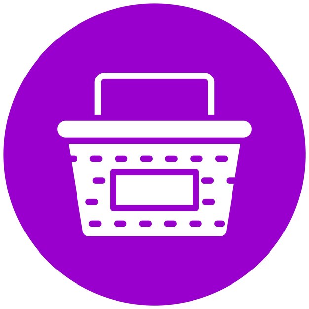 Estilo del icono de la canasta de diseño vectorial