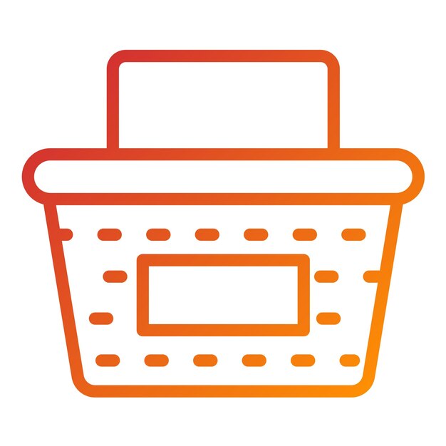 Estilo del icono de la canasta de diseño vectorial