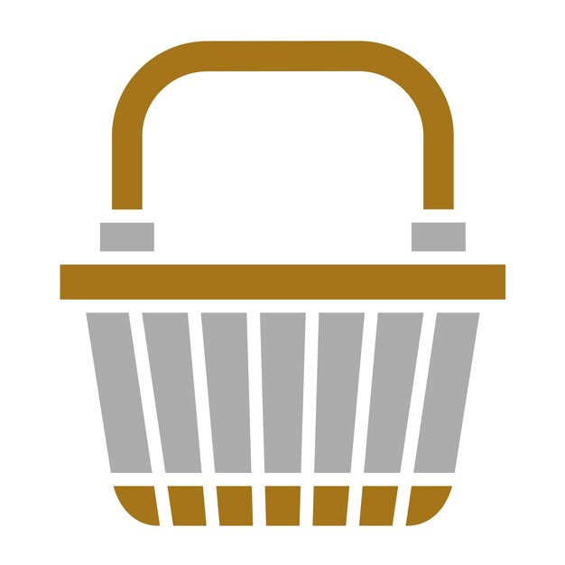 Estilo del icono de la canasta de diseño vectorial