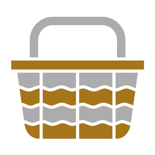 Estilo del icono de la canasta de diseño vectorial