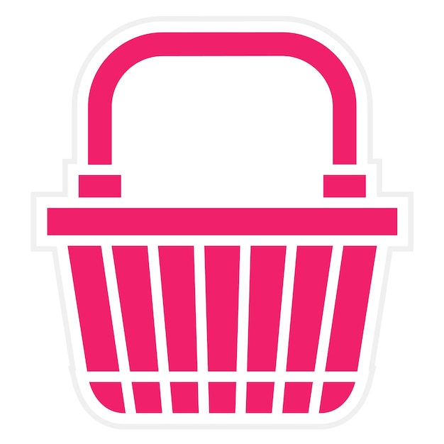 Estilo del icono de la canasta de diseño vectorial