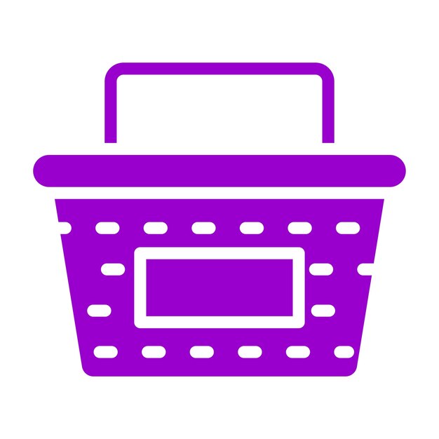 Estilo del icono de la canasta de diseño vectorial