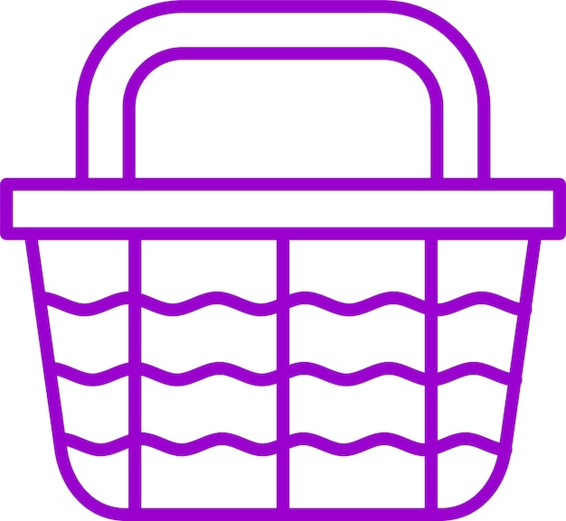 Estilo del icono de la canasta de diseño vectorial