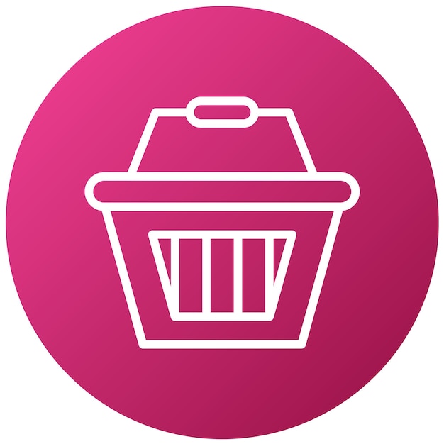 Estilo del icono de la canasta de diseño vectorial