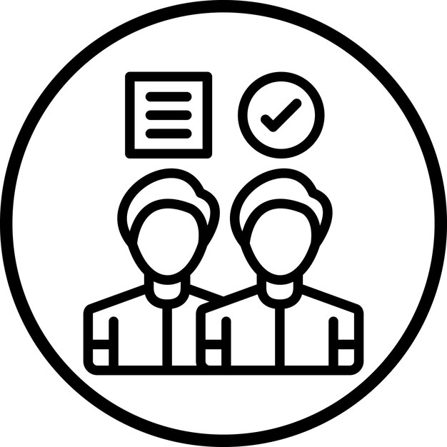 Estilo del icono candidato al diseño vectorial