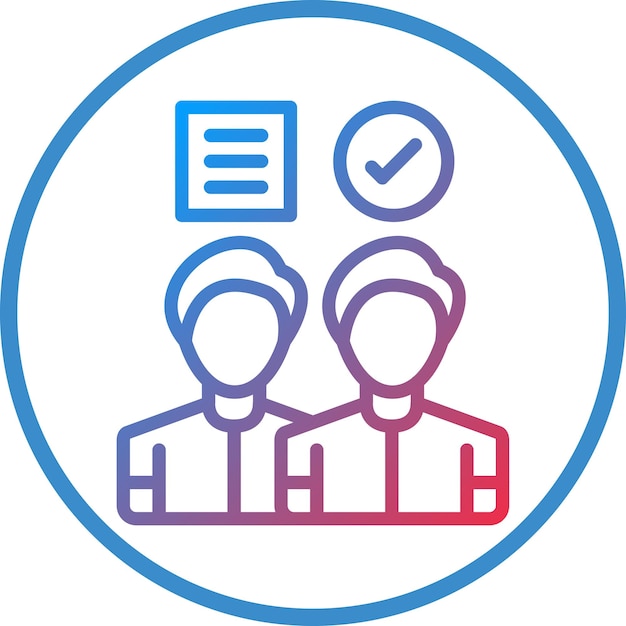 Estilo del icono candidato al diseño vectorial