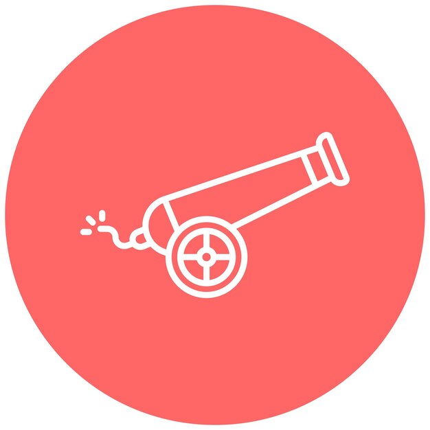 Estilo del icono del cañón pirata