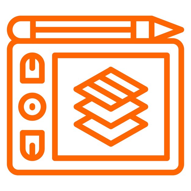Estilo del icono de las capas de diseño vectorial