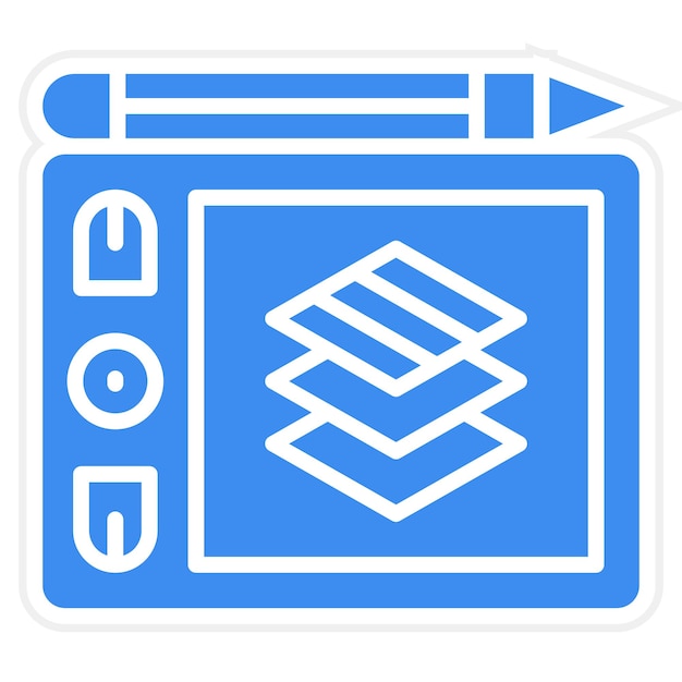 Estilo del icono de las capas de diseño vectorial