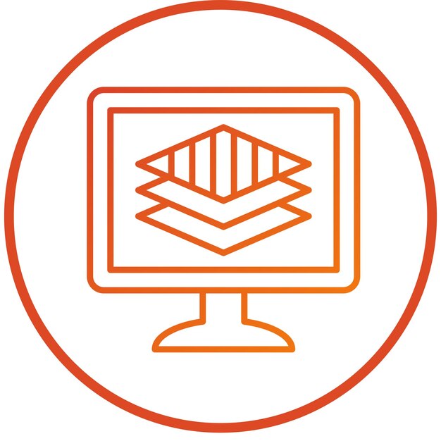 Estilo del icono de las capas de diseño vectorial