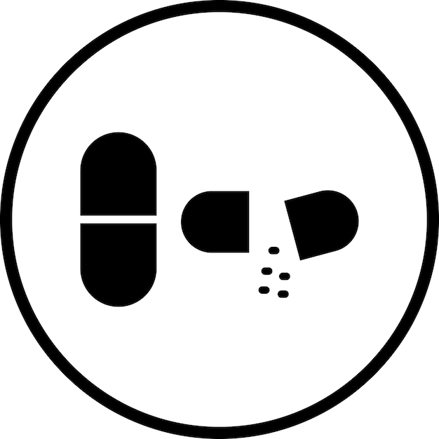 Estilo del icono de la cápsula de diseño vectorial