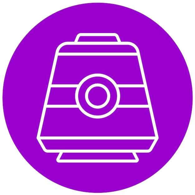 Estilo del icono de la cápsula espacial de diseño vectorial