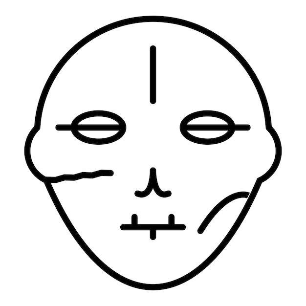 Estilo del icono de la cara del monstruo