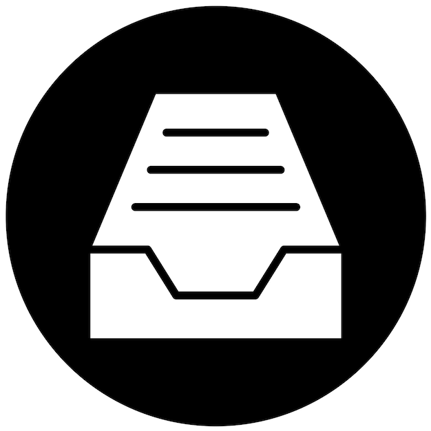 Estilo del icono de carga de la bandeja de diseño vectorial