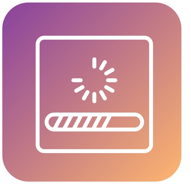 Estilo del icono de carga del diseño vectorial
