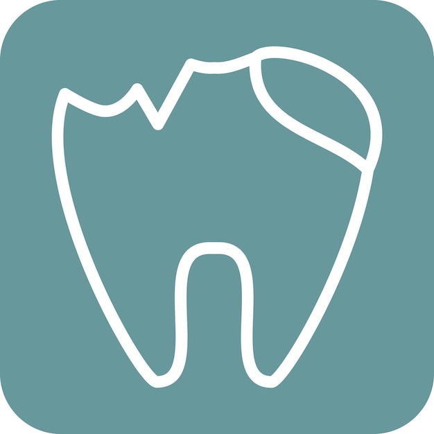 Estilo del icono de la caries dental