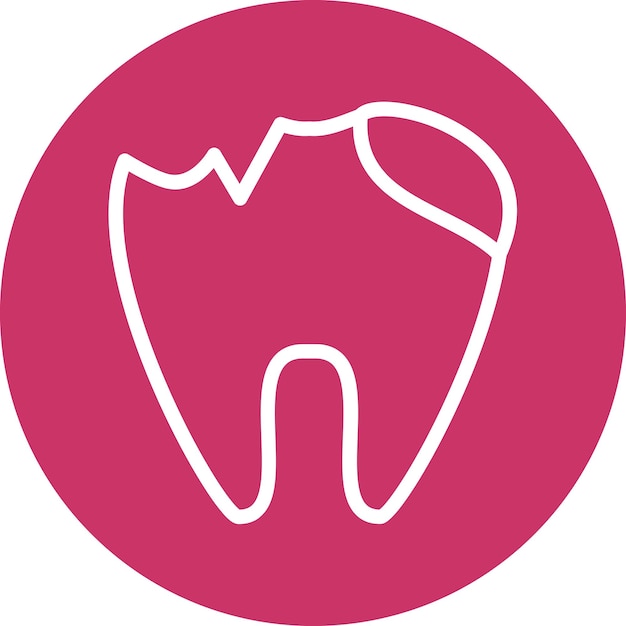 Estilo del icono de la caries dental