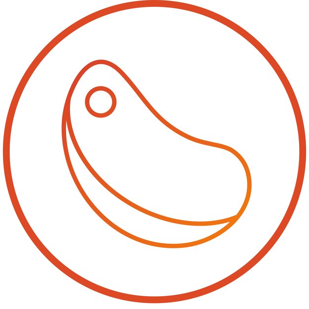 Estilo del icono de la carne