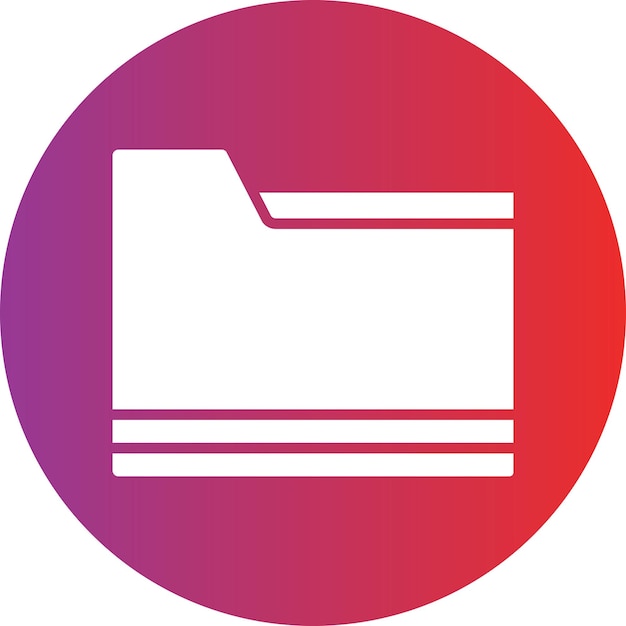 Estilo del icono de la carpeta de diseño vectorial