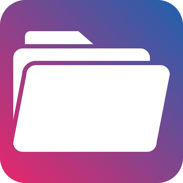 Estilo del icono de la carpeta de diseño vectorial