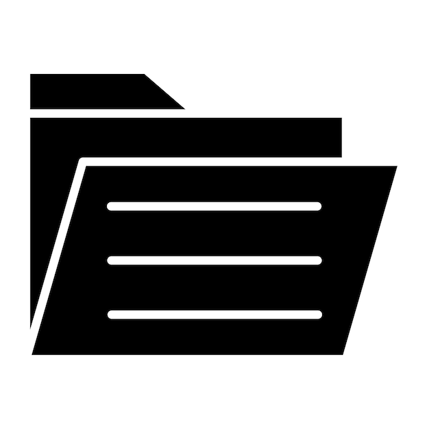 Estilo del icono de la carpeta de diseño vectorial