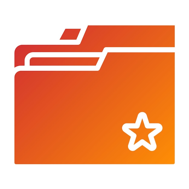 Estilo del icono de la carpeta de diseño vectorial