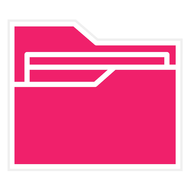 Estilo del icono de la carpeta de diseño vectorial