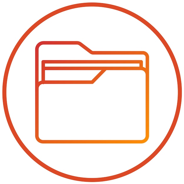 Estilo del icono de la carpeta de diseño vectorial