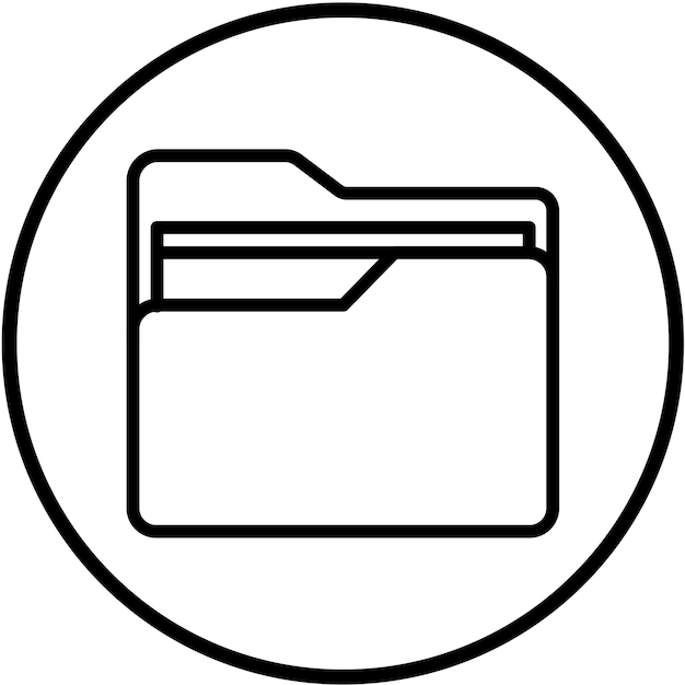 Estilo del icono de la carpeta de diseño vectorial