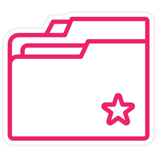 Estilo del icono de la carpeta de diseño vectorial