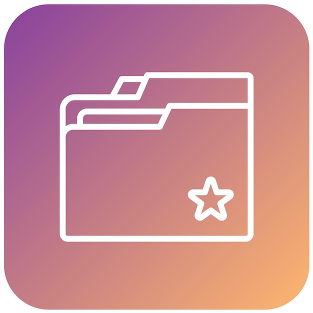 Estilo del icono de la carpeta de diseño vectorial