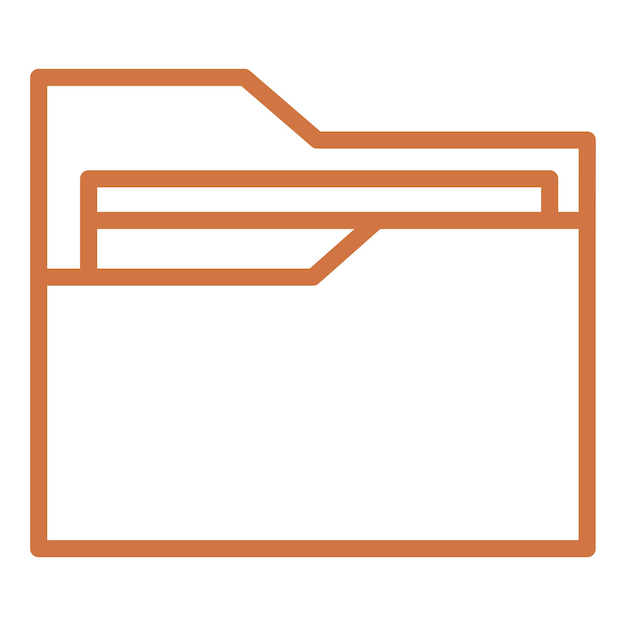 Estilo del icono de la carpeta de diseño vectorial