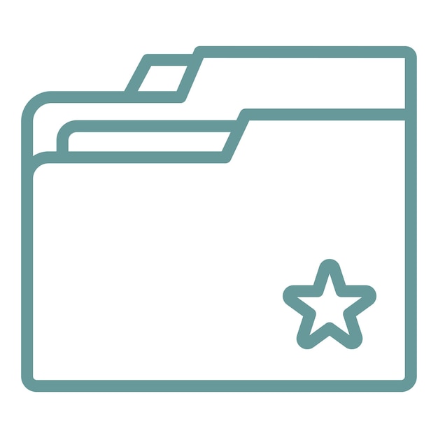 Estilo del icono de la carpeta de diseño vectorial
