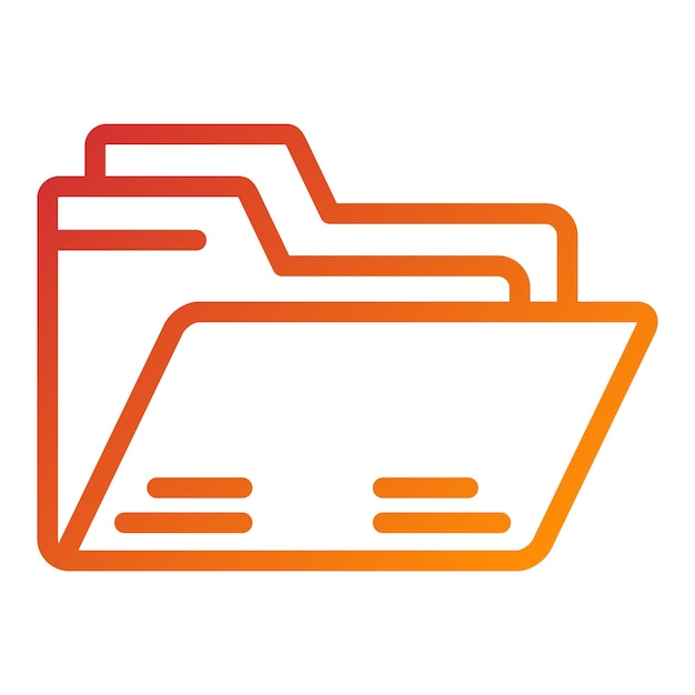 Estilo del icono de la carpeta de diseño vectorial