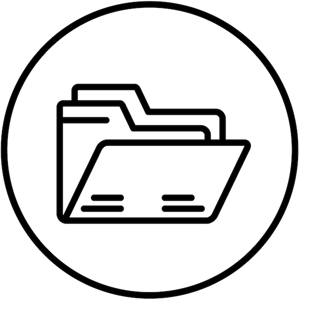 Estilo del icono de la carpeta de diseño vectorial