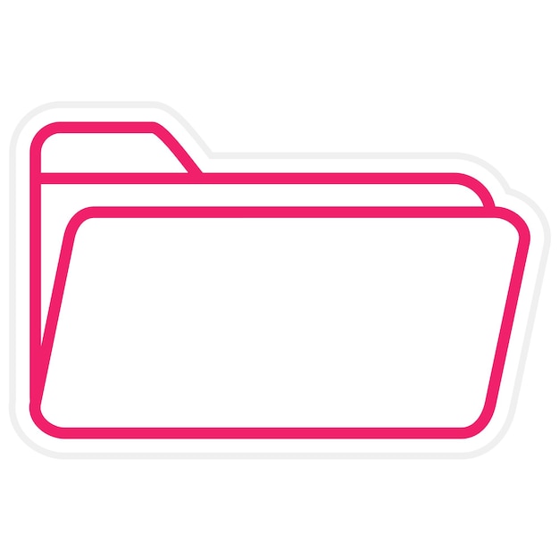 Estilo del icono de la carpeta de diseño vectorial