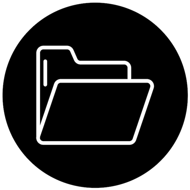 Estilo del icono de la carpeta de diseño vectorial