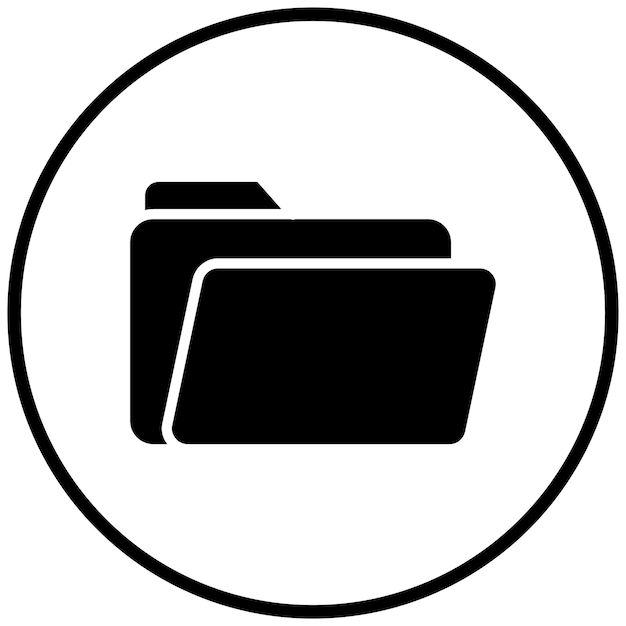Estilo del icono de la carpeta de diseño vectorial