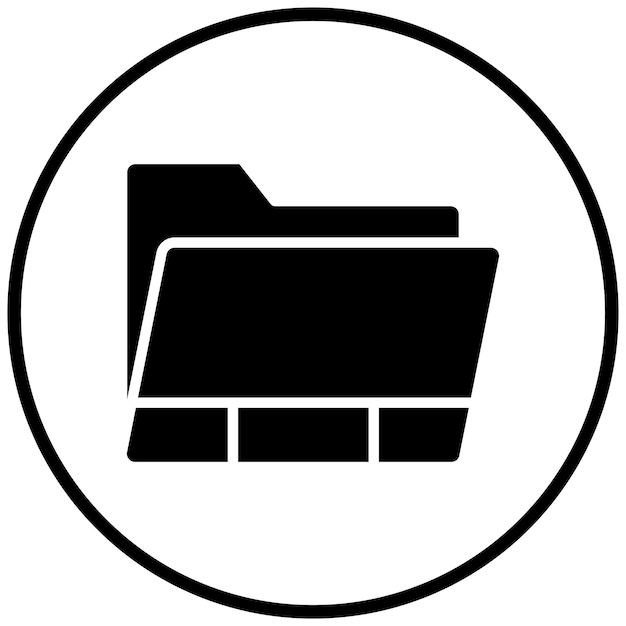 Estilo del icono de la carpeta de diseño vectorial