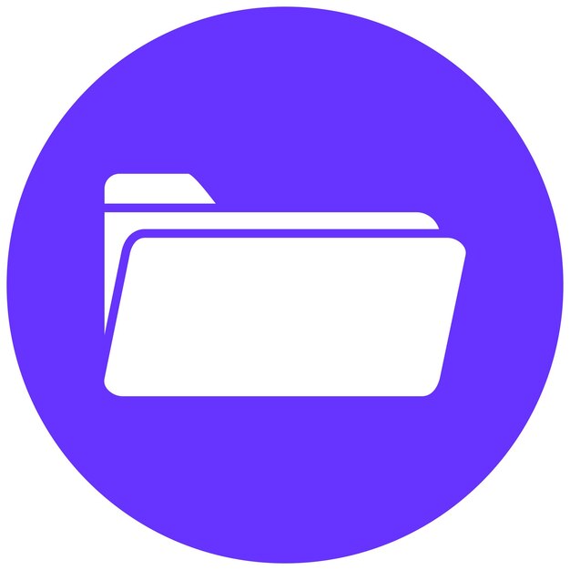 Estilo del icono de la carpeta de diseño vectorial
