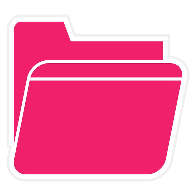 Estilo del icono de la carpeta de diseño vectorial
