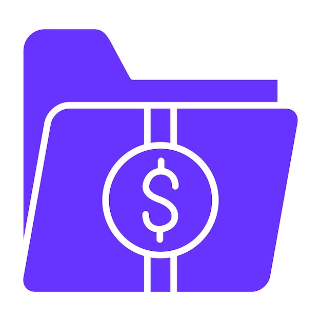 Estilo del icono de la carpeta de diseño vectorial