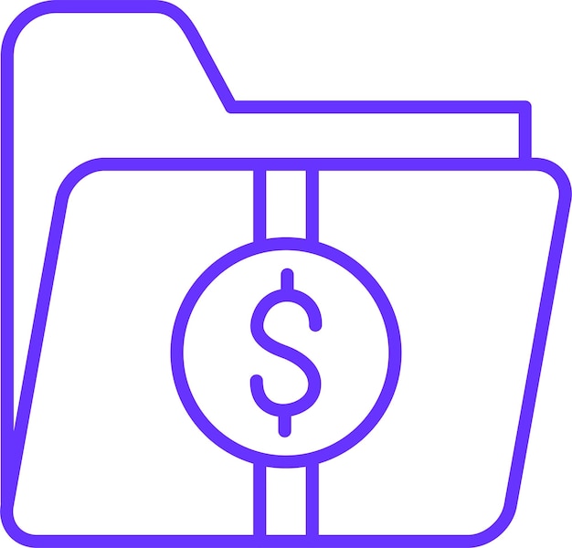 Estilo del icono de la carpeta de diseño vectorial