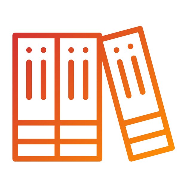 Estilo del icono de la carpeta de encuadernadores de diseño vectorial